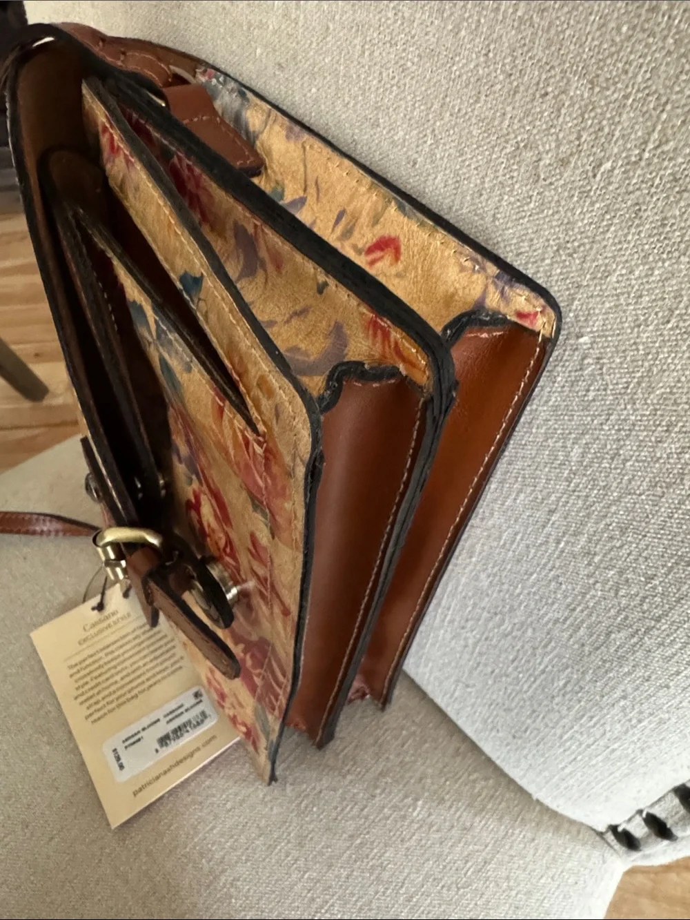 Patricia Nash leather Floral Crossbody Bag - Picture 7 of 8
